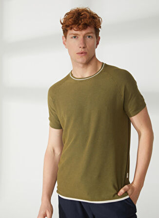 AT.P.CO Polo Yaka Slim Fit Yeşil Erkek Kazak A26483C08-