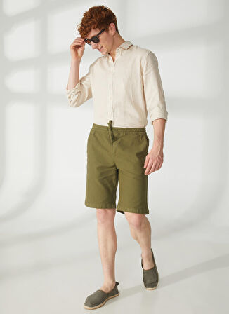 AT.P.CO Slim Fit Düğmeli Yaka Taş Erkek Gömlek A266CARLL20-