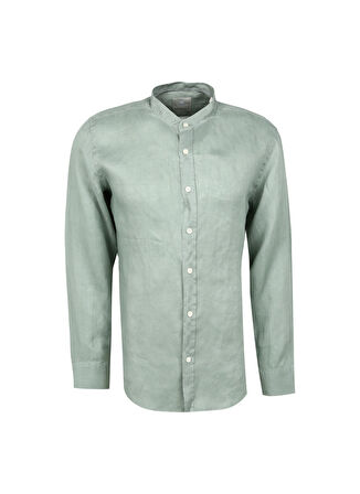 AT.P.CO Slim Fit Düğmeli Yaka Yeşil Erkek Gömlek A266DANIELL20-