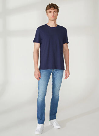 AT.P.CO Bisiklet Yaka Lacivert Erkek T-Shirt A266T32748-