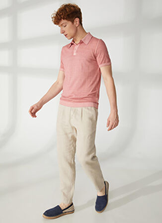 AT.P.CO Polo Yaka Slim Fit Pembe Erkek Kazak A26433TF-