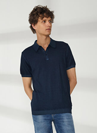 AT.P.CO Polo Yaka Slim Fit Lacivert Erkek Kazak A26433TF-