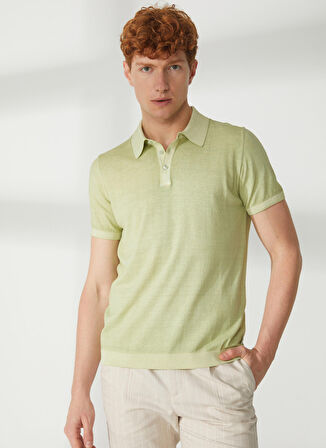 AT.P.CO Polo Yaka Slim Fit Yeşil Erkek Kazak A26433TF-