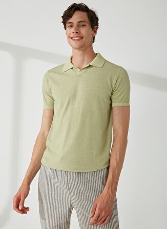 AT.P.CO Polo Yaka Slim Fit Yeşil Erkek Kazak A26432TF-