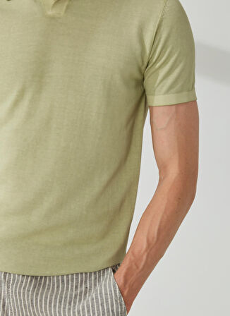 AT.P.CO Polo Yaka Slim Fit Yeşil Erkek Kazak A26432TF-