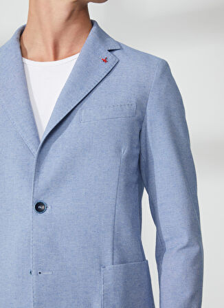 AT.P.CO Mavi Erkek Uzun Cepli Slim Fit Yazlık Ceket A262ALAN60TF240-