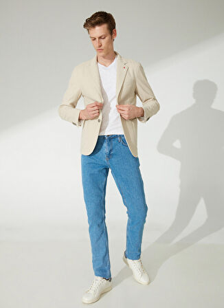 AT.P.CO Bej Erkek Uzun Cepli Slim Fit Yazlık Ceket A262ALAN60TF214-