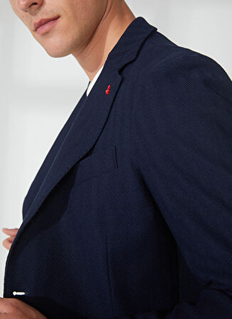 AT.P.CO Lacivert Erkek Uzun Cepli Slim Fit Yazlık Ceket A262ALAN60TF214-