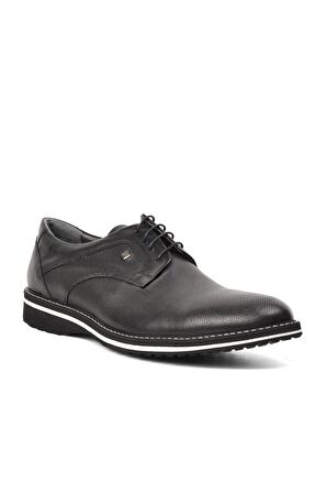 Fosco 8071 A-Siyah Hakiki Deri Erkek Casual Ayakkabı