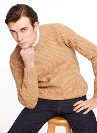 AT.P.CO Bisiklet Yaka Slim Fit Turuncu Erkek Kazak A274S30OMEGA-