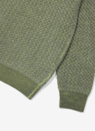 AT.P.CO Bisiklet Yaka Slim Fit Koyu Yeşil Erkek Kazak A274S37COLD-