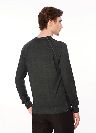 AT.P.CO Bisiklet Yaka Slim Fit Koyu Yeşil Erkek Kazak A274S40RES-