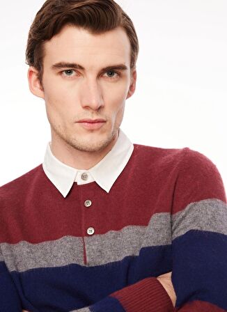 AT.P.CO Polo Yaka Slim Fit Gri Erkek Kazak A274A05L126/D-