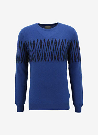 AT.P.CO Bisiklet Yaka Slim Fit Lacivert Erkek Kazak A274A24L126/E-