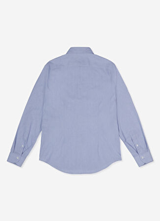AT.P.CO Slim Fit Gömlek Yaka Mavi Erkek Gömlek A276CARLPRINCI-