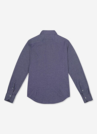 AT.P.CO Slim Fit Gömlek Yaka Koyu Mavi Erkek Gömlek A276JORDANJS01-