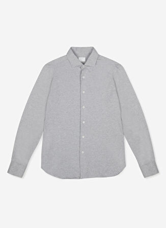 AT.P.CO Slim Fit Gömlek Yaka Gri Erkek Gömlek A276JORDANJS03-