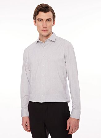 AT.P.CO Slim Fit Gömlek Yaka Fildişi Erkek Gömlek A276JORDANS98G-