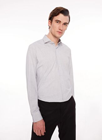 AT.P.CO Slim Fit Gömlek Yaka Fildişi Erkek Gömlek A276JORDANS98G-