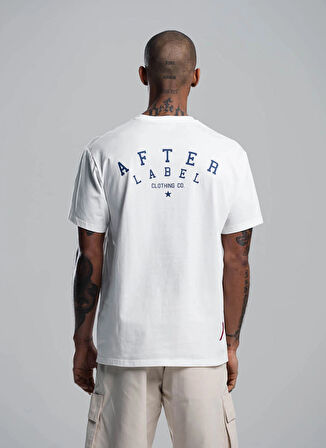 After Label Bisiklet Yaka Beyaz Erkek T-Shirt MYSENJS11/S2-_T-SHIRT UOMO