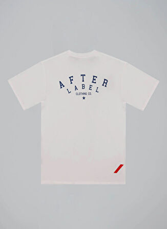 After Label Bisiklet Yaka Beyaz Erkek T-Shirt MYSENJS11/S2-_T-SHIRT UOMO