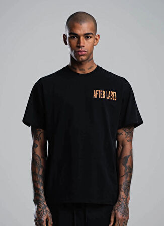 After Label Bisiklet Yaka Siyah Erkek T-Shirt MYSENJS11/S2-_T-SHIRT UOMO
