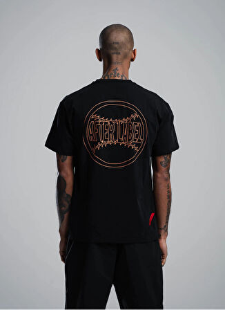 After Label Bisiklet Yaka Siyah Erkek T-Shirt MYSENJS11/S2-_T-SHIRT UOMO