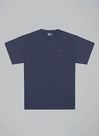 After Label Bisiklet Yaka Lacivert Erkek T-Shirt MYSENJS11/S9-_T-SHIRT UOMO