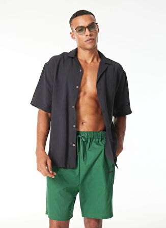 After Label Normal Yeşil Erkek Sweat Şort AMBURGOPC046-_BERMUDA UOMO