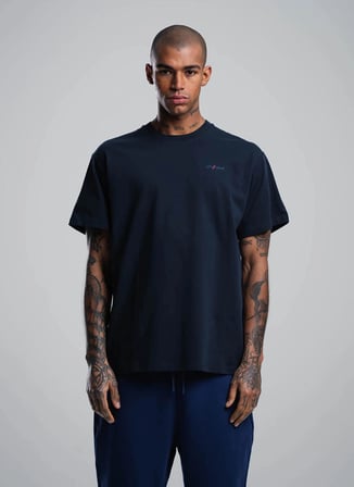 After Label Bisiklet Yaka Lacivert Erkek T-Shirt MYSENJS11/S9-_t-shirt UOMO