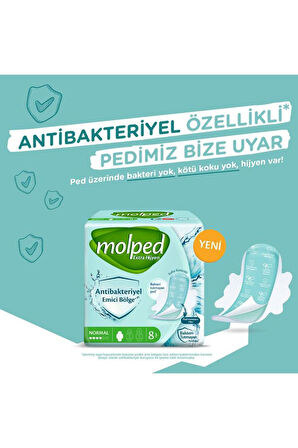 Molped Extra Hijyen Gece Süper Ekonomik Ped 16 Lı X 3 Adet