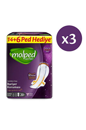 Molped Supernight Süper Gece Süper Dev Fırsat 60 Adet