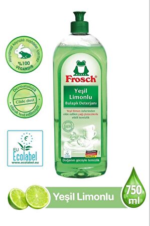 Frosch Yeşil Limon Kokulu Sıvı Bulaşık Deterjanı 750 ML