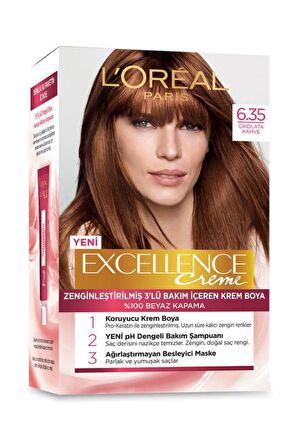 L'Oreal Excellence Creme Saç Boyası 6.35 Çikolata Kahve