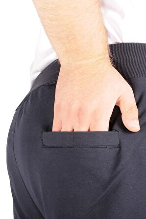 Mode XL Büyük Beden Eşofman Altı DarPaça Baskılı 20507 Lacivert