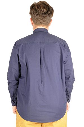 Mode XL Büyük Beden Erkek Klasik Gömlek Likralı 20351 Lacivert