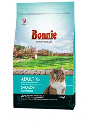 Bonnie Somonlu Kedi Maması 1,5 Kg