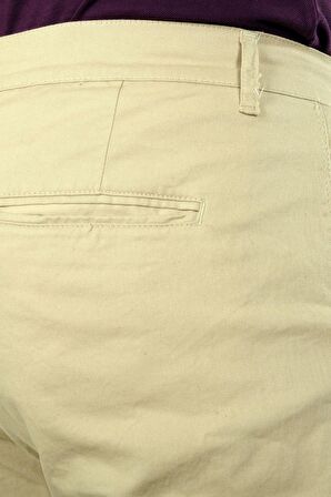 Mode XL Büyük Beden Erkek Pantolon Keten Milano 20850 Bej