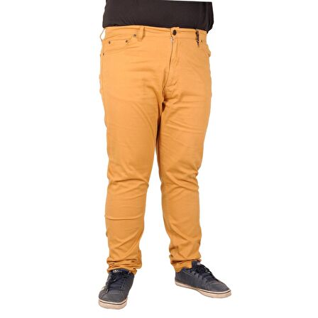 Mode XL Erkek Pantolon Keten Milano Klasik 20902 Taba