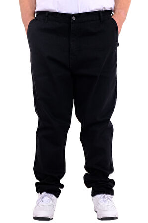 Mode XL Büyük Beden Erkek Kot Pantolon Yan Cep CHINO 18880 Siyah