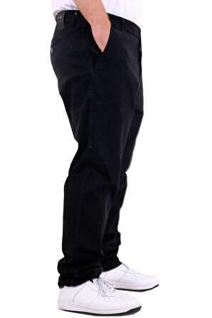 Mode XL Büyük Beden Erkek Kot Pantolon Yan Cep CHINO 18880 Siyah