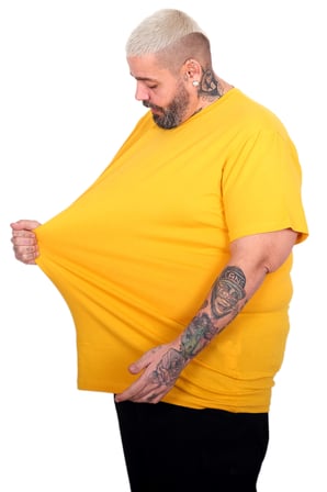 Mode XL Büyük Beden Erkek Basic V Yaka T-Shirt 20150 HARDAL