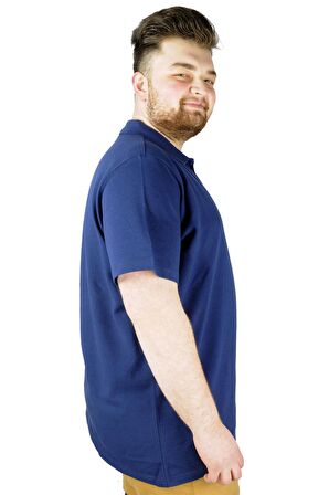 Mode XL T-Shirt Polo Yaka Cepli Klasik 20550 İndigo