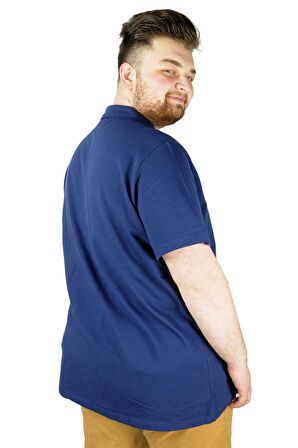 Mode XL T-Shirt Polo Yaka Cepli Klasik 20550 İndigo