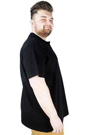 Mode XL T-Shirt Polo Yaka Cepli Klasik 20550 Siyah