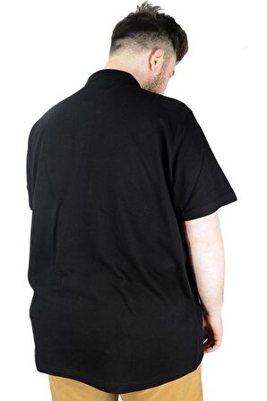 Mode XL T-Shirt Polo Yaka Cepli Klasik 20550 Siyah