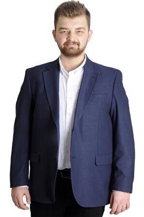 Mode XL Büyük Beden Erkek Ceket Blazer Perfetto Plus 21022 Lacivert