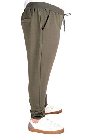 Mode XL Büyük Beden Recycle Eşofman Altı DarPaça B20507 Haki