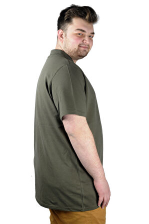 Mode XL T-Shirt Polo Yaka Cepli Klasik 20550 Haki