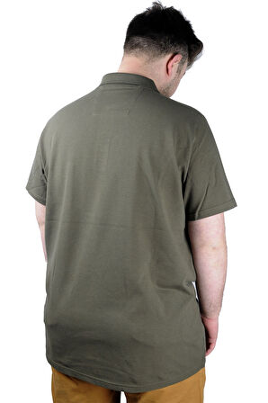 Mode XL T-Shirt Polo Yaka Cepli Klasik 20550 Haki